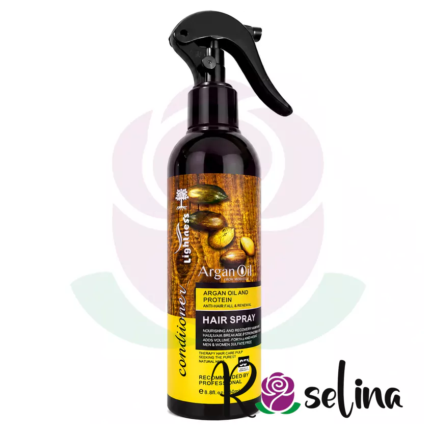 اسپری مو لایتنس مدل Argan، تقویتکننده، نرمکننده، حجم 250 میلیلیتر